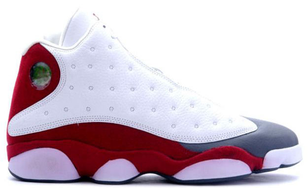 jordan 13 red grey white